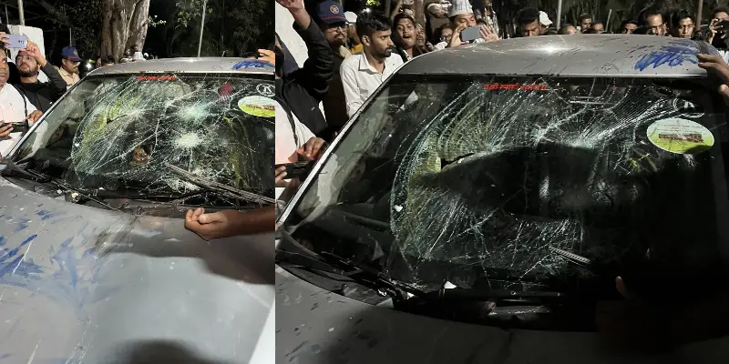 Nikhil Wagle | पुण्यात निखील वागळेंवर हल्ला, भाजप कार्यकर्त्यांनी पत्रकाराची गाडी फोडली