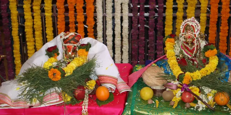Dagdusheth Ganapati | दगडूशेठ मंदिरात श्री गणेश व देवी वल्लभा यांचा 'वल्लभेश मंगलम' विवाह सोहळा थाटात