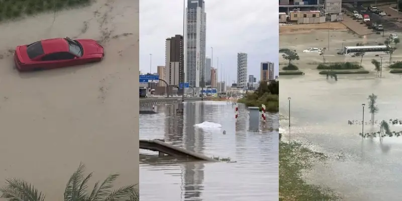 UAE | धोक्याची घंटा! पुराच्या पाण्याखाली डुबली दुबई, एकाच दिवसांत पडला वर्षभराचा पाऊस