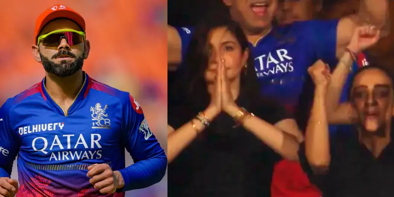 Anushka Sharma | अन् अनुष्कानं थेट हात जोडले; आरसीबी मॅच जिंकताच विरुष्काचं हटके सेलिब्रेशन, पाहा व्हिडीओ